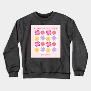 Flower Market Illustration Crewneck Sweatshirt